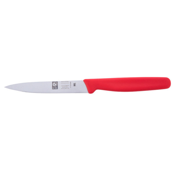 Icel Paring knive 4'' straight Red