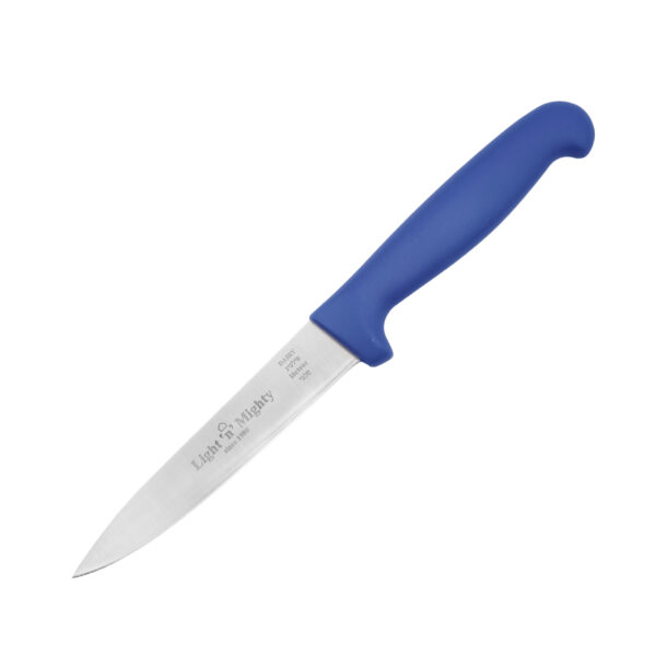 BLUE Utility Knife, DAIRY, SERRATED point tip. 12cm